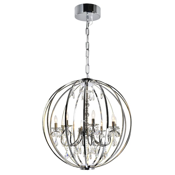 Cwi Lighting Abia 8 Light Up Chandelier With Chrome Finish 5025P34C-8 - main
